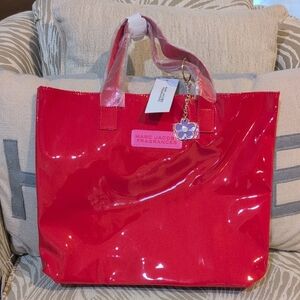 Marc Jacobs Glossy Red Tote Bag